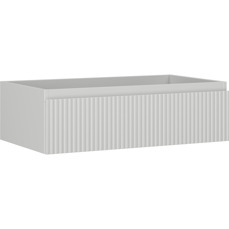 Mexen Rivel Badezimmer-Unterschrank 80 cm, 1 Schublade, geriffelt, grau matt - 91A20-08023-1-BF62