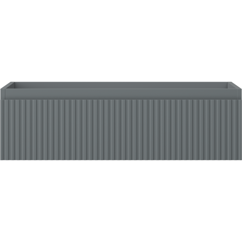 Mexen Rivel Badezimmerschrank für Waschbecken 80 cm, 1 Schublade, geriffelt, Graphit matt - 91A20-08023-1-BF66