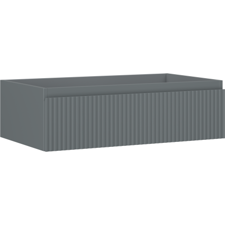 Mexen Rivel Badezimmerschrank für Waschbecken 80 cm, 1 Schublade, geriffelt, Graphit matt - 91A20-08023-1-BF66
