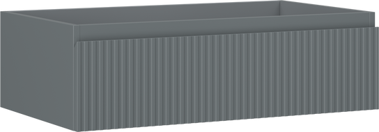 Mexen Rivel Badezimmerschrank für Waschbecken 80 cm, 1 Schublade, geriffelt, Graphit matt - 91A20-08023-1-BF66
