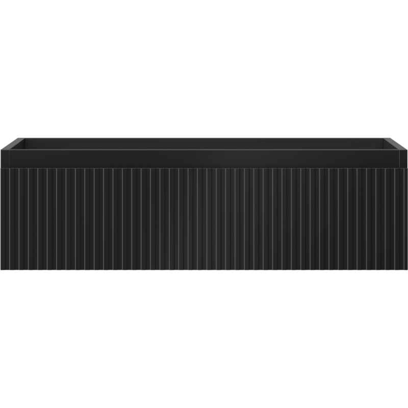 Mexen Rivel Badezimmerschrank 80 cm, 1 Schublade, geriffelt, schwarz matt - 91A20-08023-1-BF71