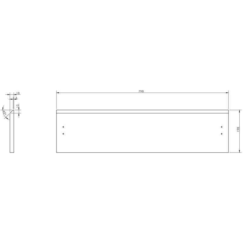 Mexen Rivel Badezimmerschrank unter Waschbecken 80 cm, 1 Schublade, geriffelt, Eiche - 91A20-08023-1-BF81