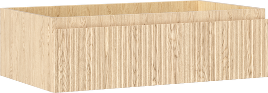 Mexen Rivel Badezimmerschrank unter Waschbecken 80 cm, 1 Schublade, geriffelt, Eiche - 91A20-08023-1-BF81