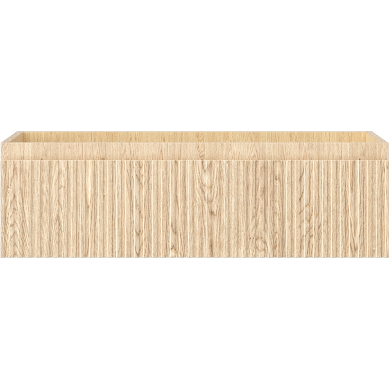 Mexen Rivel Badezimmerschrank unter Waschbecken 80 cm, 1 Schublade, geriffelt, Eiche - 91A20-08023-1-BF81