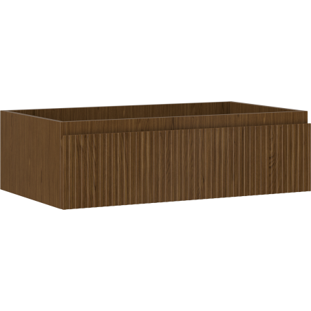 Mexen Rivel Badezimmerunterschrank 80 cm, 1 Schublade, geriffelt, Nussbaum - 91A20-08023-1-BF86