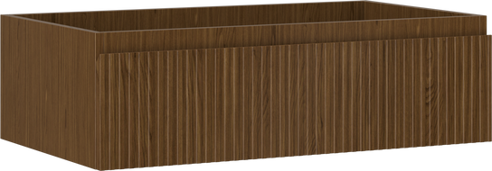Mexen Rivel Badezimmerunterschrank 80 cm, 1 Schublade, geriffelt, Nussbaum - 91A20-08023-1-BF86