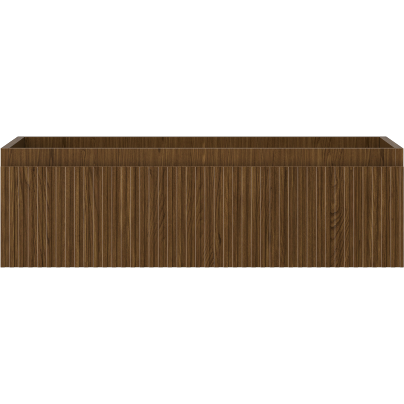 Mexen Rivel Badezimmerunterschrank 80 cm, 1 Schublade, geriffelt, Nussbaum - 91A20-08023-1-BF86