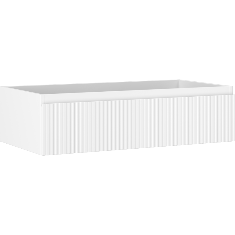 Mexen Rivel Badezimmerschrank 90 cm, 1 Schublade, geriffelt, weiß matt - 91A20-09023-1-BF01