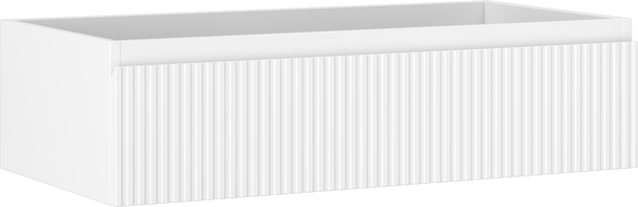 Mexen Rivel Badezimmerschrank 90 cm, 1 Schublade, geriffelt, weiß matt - 91A20-09023-1-BF01