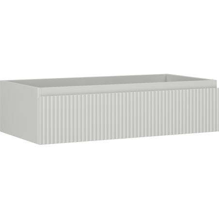 Mexen Rivel Badezimmerschrank für Waschbecken 90 cm, 1 Schublade, gerillt, grau matt - 91A20-09023-1-BF62