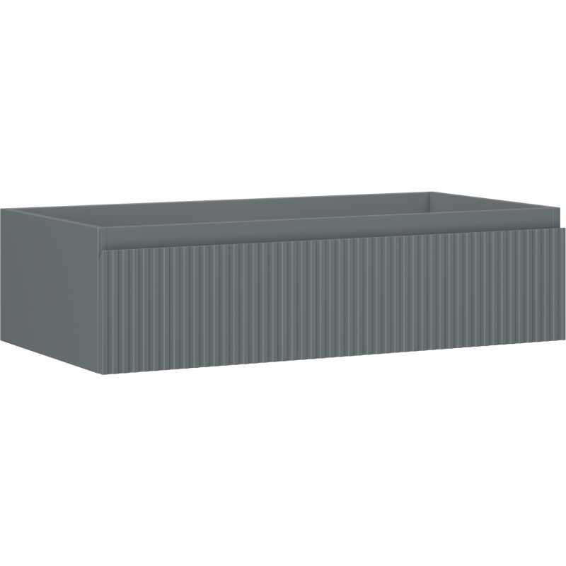 Mexen Rivel Badezimmer-Unterschrank 90 cm, 1 Schublade, gerillt, Graphit matt - 91A20-09023-1-BF66