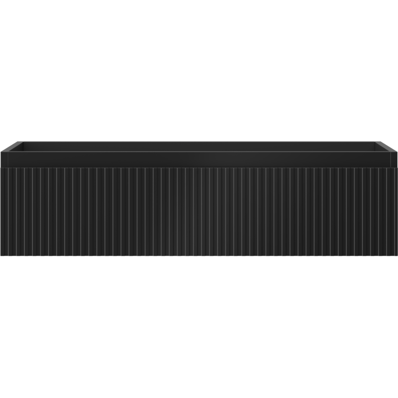 Mexen Rivel Badezimmerschrank 90 cm, 1 Schublade, geriffelt, schwarz matt - 91A20-09023-1-BF71