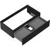 Mexen Rivel Badezimmerschrank 90 cm, 1 Schublade, geriffelt, schwarz matt - 91A20-09023-1-BF71