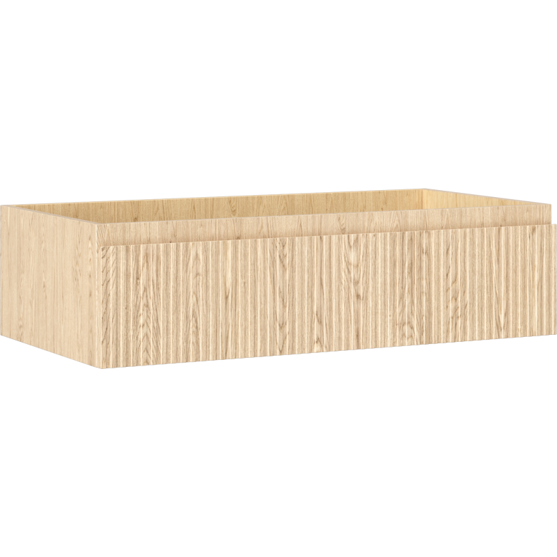 Mexen Rivel Badezimmerschrank unter dem Waschbecken 90 cm, 1 Schublade, geriffelt, Eiche - 91A20-09023-1-BF81