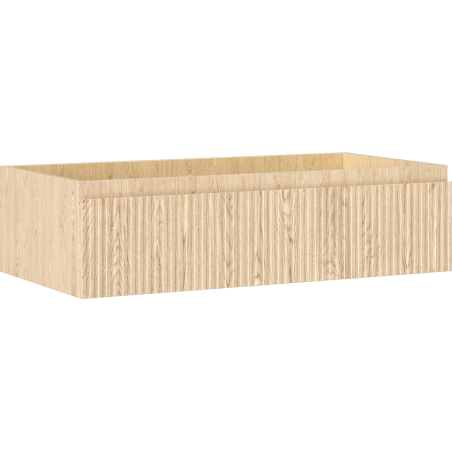 Mexen Rivel Badezimmerschrank unter dem Waschbecken 90 cm, 1 Schublade, geriffelt, Eiche - 91A20-09023-1-BF81