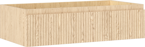 Mexen Rivel Badezimmerschrank unter dem Waschbecken 90 cm, 1 Schublade, geriffelt, Eiche - 91A20-09023-1-BF81