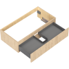 Mexen Rivel Badezimmerschrank unter dem Waschbecken 90 cm, 1 Schublade, geriffelt, Eiche - 91A20-09023-1-BF81