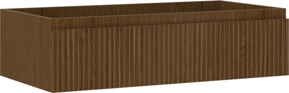 Mexen Rivel Badezimmerunterschrank 90 cm, 1 Schublade, geriffelt, Nussbaum - 91A20-09023-1-BF86