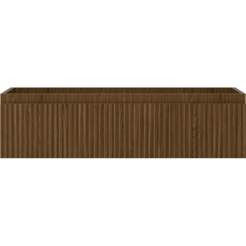 Mexen Rivel Badezimmerunterschrank 90 cm, 1 Schublade, geriffelt, Nussbaum - 91A20-09023-1-BF86