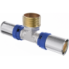 Mexen PEX-P Pressfitting-T-Stück, pressbar PEX 25 x 1 AG x 25 - W97133-2510M25-00
