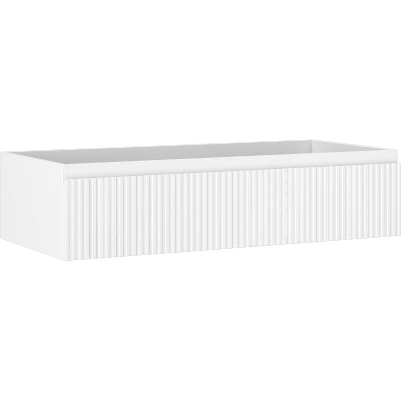 Mexen Rivel Badezimmerschrank 100 cm, 1 Schublade, gerillt, weiß matt - 91A20-10023-1-BF01