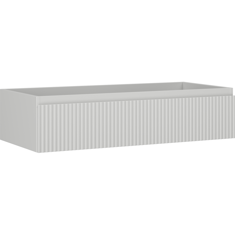 Mexen Rivel Badezimmerschrank für Waschtisch 100 cm, 1 Schublade, gerillt, grau matt - 91A20-10023-1-BF62