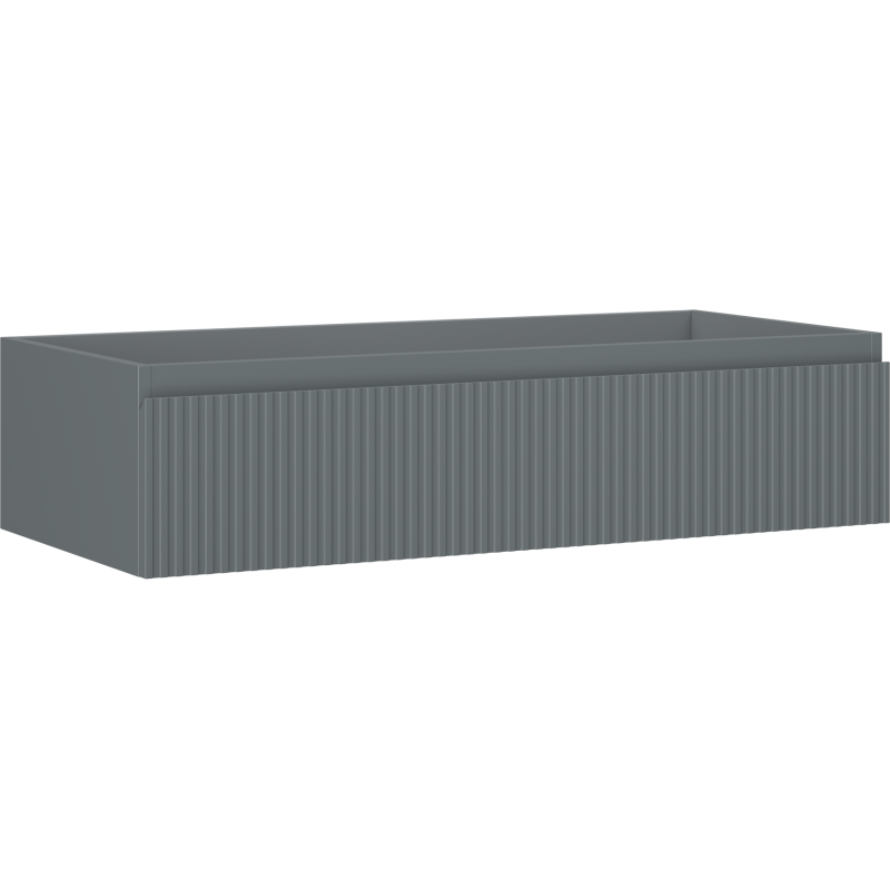Mexen Rivel Badezimmerschrank 100 cm, 1 Schublade, geriffelt, Graphit Matt - 91A20-10023-1-BF66