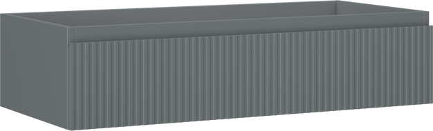 Mexen Rivel Badezimmerschrank 100 cm, 1 Schublade, geriffelt, Graphit Matt - 91A20-10023-1-BF66