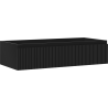 Mexen Rivel Badezimmerschrank für Waschtisch 100 cm, 1 Schublade, gerillt, schwarz matt - 91A20-10023-1-BF71