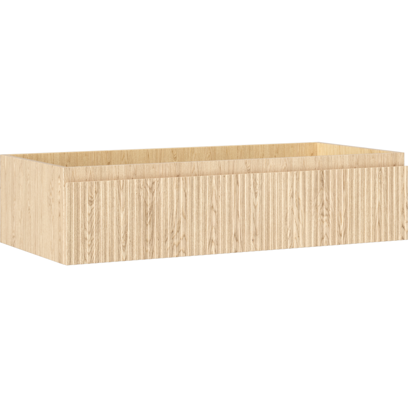 Mexen Rivel Badezimmerschrank unter dem Waschbecken 100 cm, 1 Schublade, geriffelt, Eiche - 91A20-10023-1-BF81