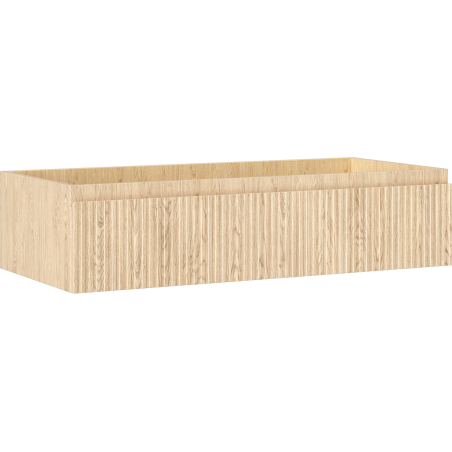 Mexen Rivel Badezimmerschrank unter dem Waschbecken 100 cm, 1 Schublade, geriffelt, Eiche - 91A20-10023-1-BF81