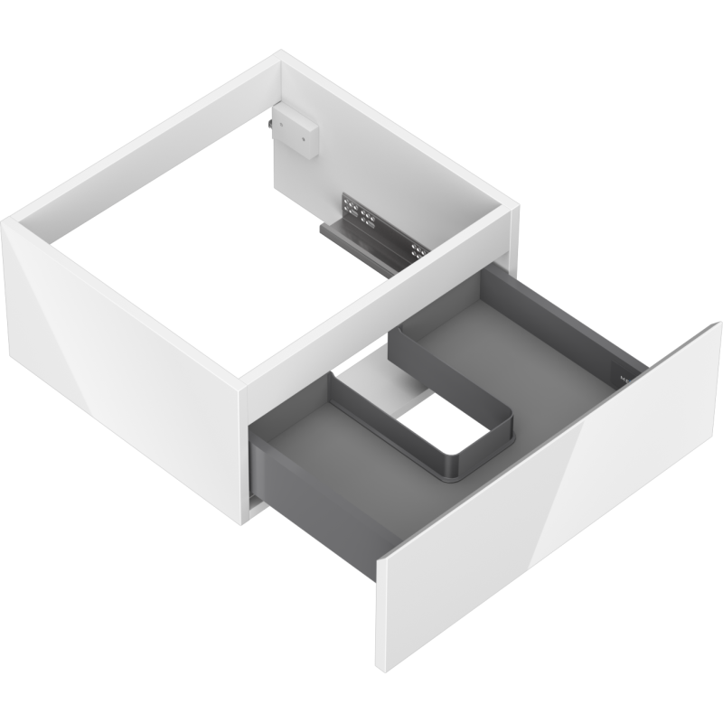 Mexen Orio Badezimmer-Unterschrank 50 cm, 1 Schublade, weiß glänzend - 91A10-05023-1-BF00