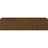 Mexen Rivel Badezimmerschrank für Waschbecken 100 cm, 1 Schublade, geriffelt, Nussbaum - 91A20-10023-1-BF86