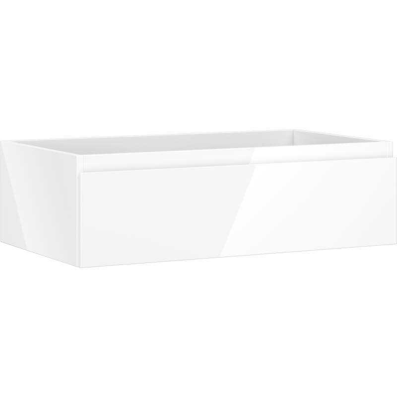 Mexen Orio Badezimmerschrank für Waschbecken 80 cm, 1 Schublade, weiß glänzend - 91A10-08023-1-BF00