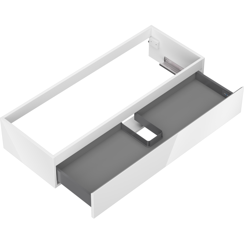 Mexen Orio Badezimmerschrank unter dem Waschbecken 120 cm, 1 Schublade, weiß glänzend - 91A10-12023-1-BF00
