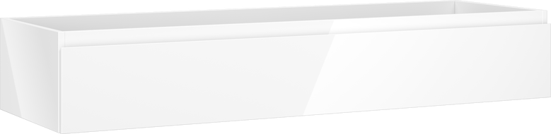 Mexen Orio Badezimmerschrank 140 cm, 1 Schublade, weiß glänzend - 91A10-14023-1-BF00