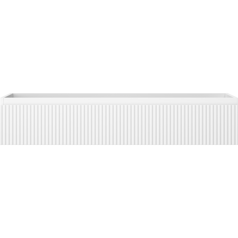 Mexen Rivel Badezimmerschrank unter Waschbecken 120 cm, 1 Schublade, geriffelt, weiß matt - 91A20-12023-1-BF01