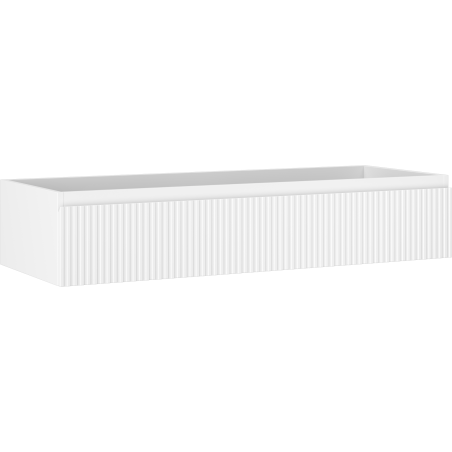 Mexen Rivel Badezimmerschrank unter Waschbecken 120 cm, 1 Schublade, geriffelt, weiß matt - 91A20-12023-1-BF01