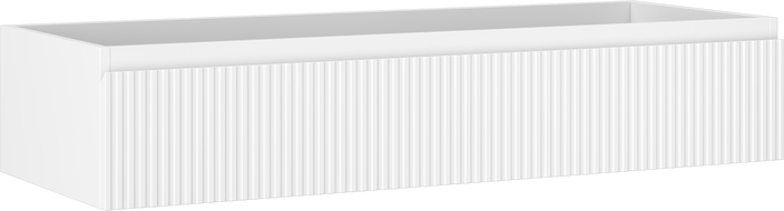 Mexen Rivel Badezimmerschrank unter Waschbecken 120 cm, 1 Schublade, geriffelt, weiß matt - 91A20-12023-1-BF01