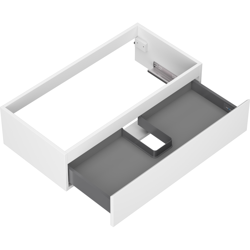 Mexen Orio Badezimmerschrank für Waschtisch 90 cm, 1 Schublade, weiß matt - 91A10-09023-1-BF01