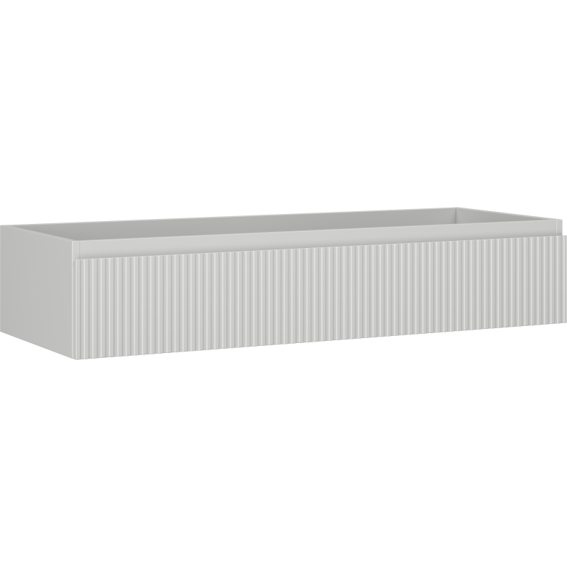 Mexen Rivel Badezimmerschrank für Waschbecken 120 cm, 1 Schublade, geriffelt, grau matt - 91A20-12023-1-BF62