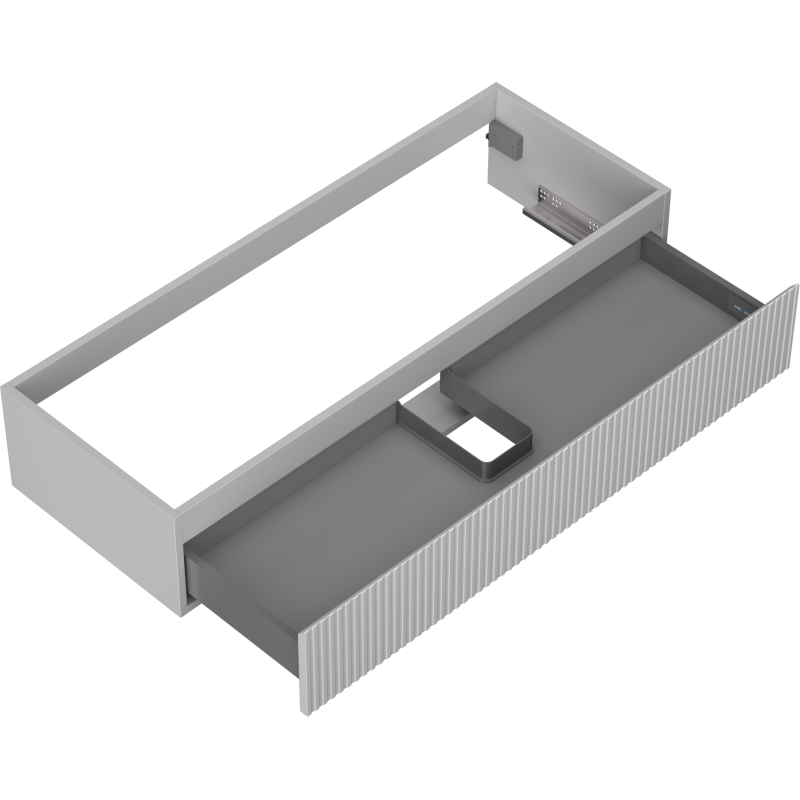 Mexen Rivel Badezimmerschrank für Waschbecken 120 cm, 1 Schublade, geriffelt, grau matt - 91A20-12023-1-BF62