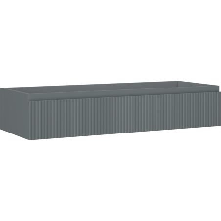 Mexen Rivel Badezimmerschrank unter dem Waschbecken 120 cm, 1 Schublade, gerillt, grau matt - 91A20-12023-1-BF66