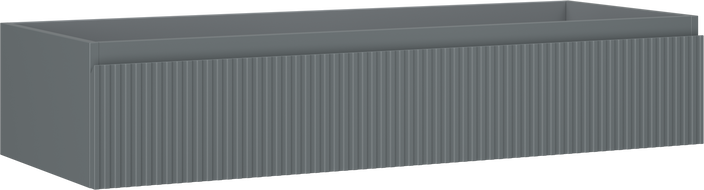 Mexen Rivel Badezimmerschrank unter dem Waschbecken 120 cm, 1 Schublade, gerillt, grau matt - 91A20-12023-1-BF66