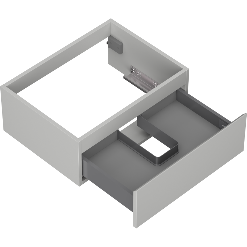 Mexen Orio Badezimmerschrank 60 cm, 1 Schublade, Grau Matt - 91A10-06023-1-BF62