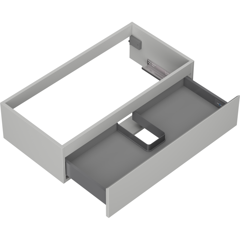 Mexen Orio Badezimmerschrank 90 cm, 1 Schublade, grau matt - 91A10-09023-1-BF62