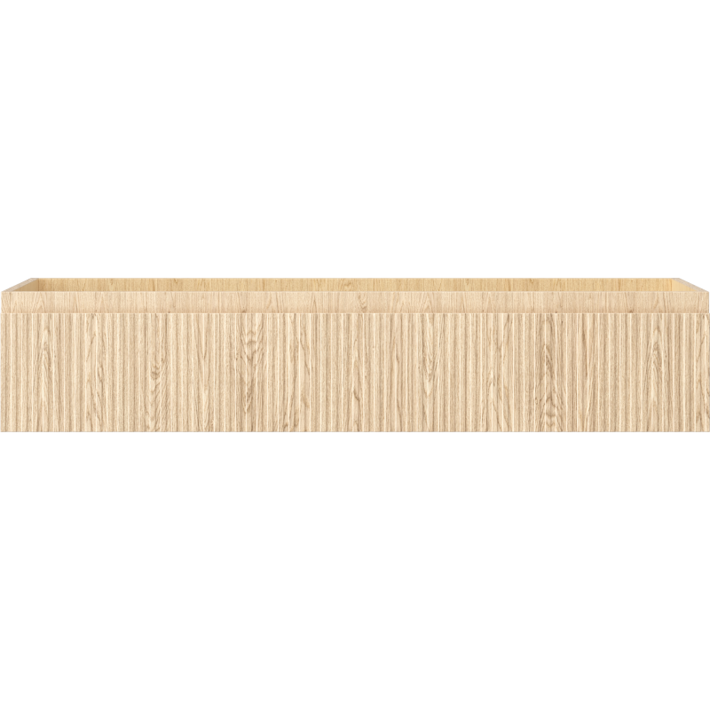 Mexen Rivel Badezimmerschrank für Waschbecken 120 cm, 1 Schublade, gerillt, Eiche - 91A20-12023-1-BF81