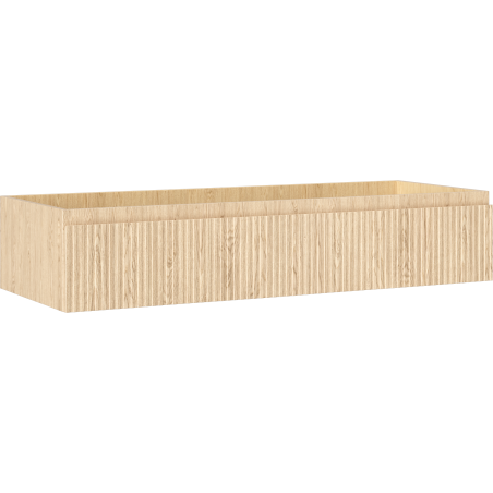 Mexen Rivel Badezimmerschrank für Waschbecken 120 cm, 1 Schublade, gerillt, Eiche - 91A20-12023-1-BF81