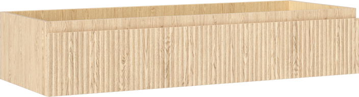 Mexen Rivel Badezimmerschrank für Waschbecken 120 cm, 1 Schublade, gerillt, Eiche - 91A20-12023-1-BF81