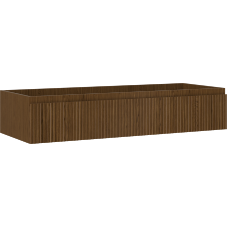 Mexen Rivel Badezimmerschrank für Waschbecken 120 cm, 1 Schublade, geriffelt, Nussbaum - 91A20-12023-1-BF86